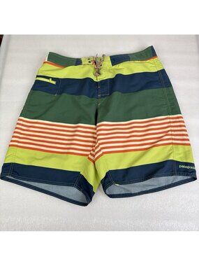 Patagonia Wavefarer Linerless Board Shorts Men’s 36 9” Inseam Nylon Striped